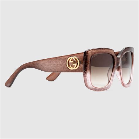 gucci square frame optyl web sunglasses|gucci rectangular sunglasses with chain.